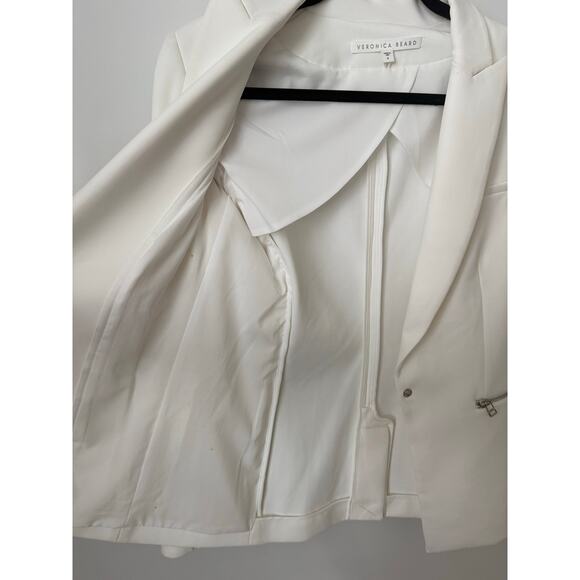 Veronica Beard Iconic Scuba Dickey Jacket Blazer White Size 8 - Picture 14 of 16